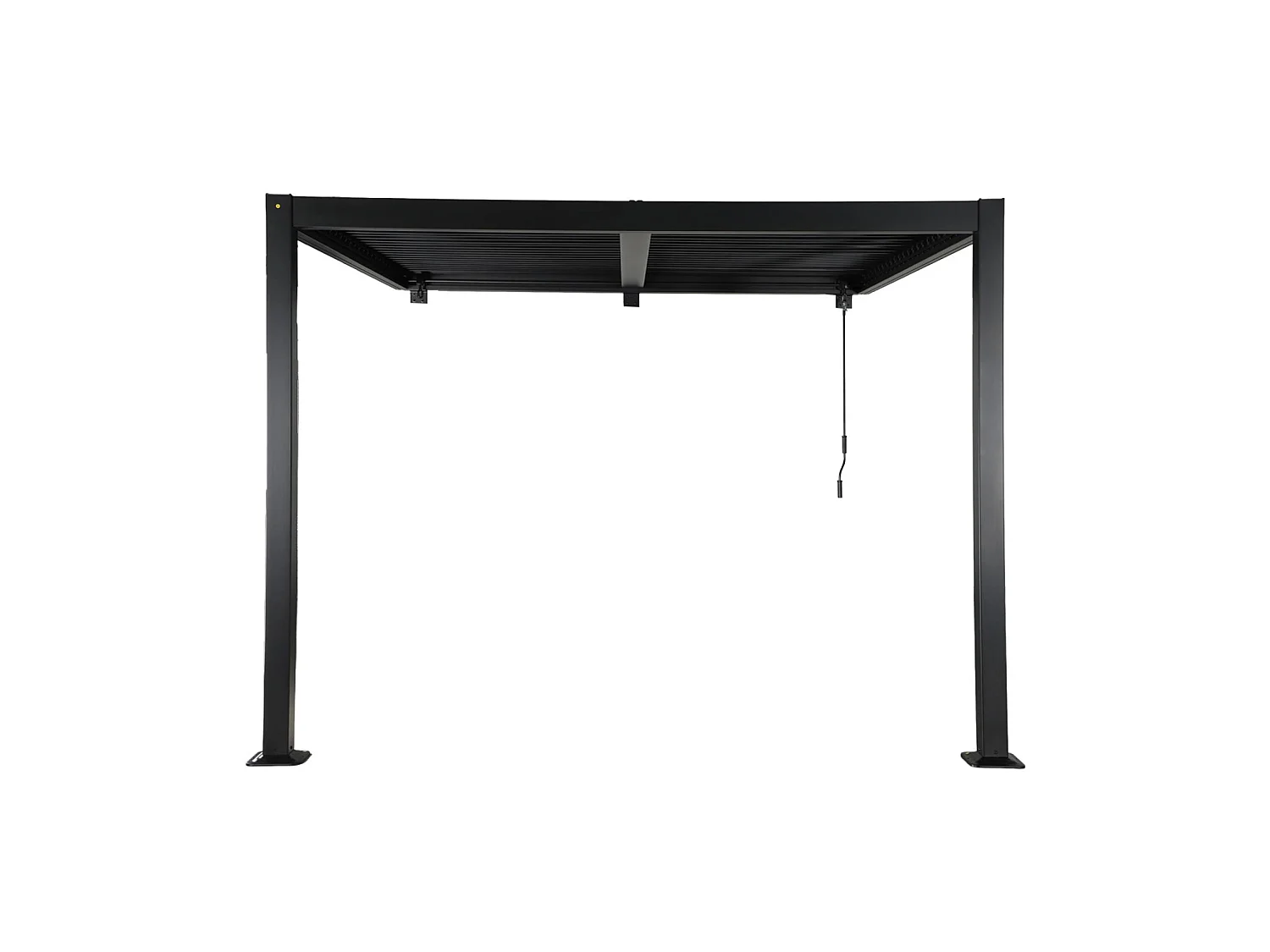 Pergola bioclimatique aluminium adossée lames orientables 3x3m Palace noir