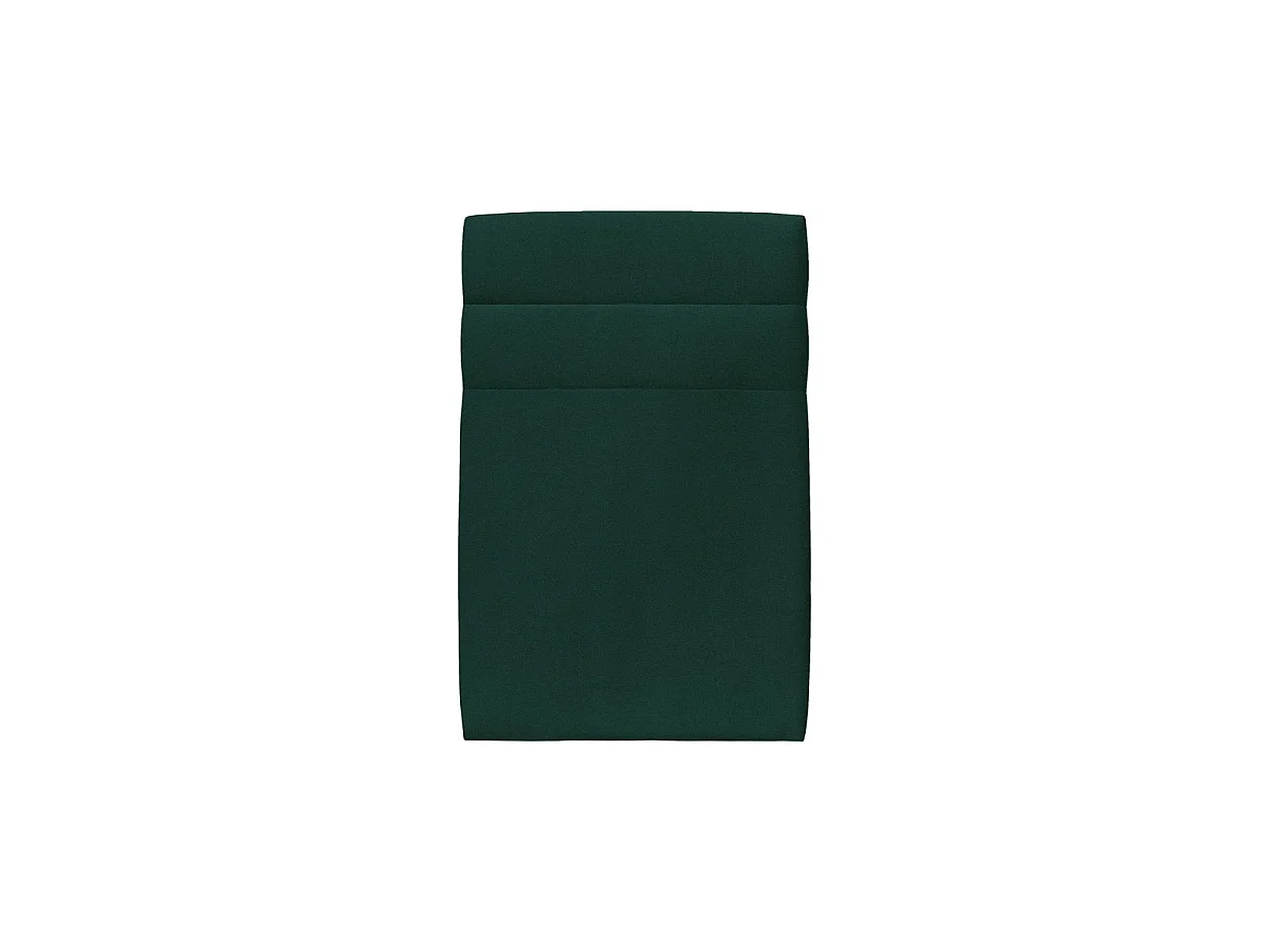 Lit 90x200cm avec tête de lit lignes velours et sommier tapissier vert - Hauteur totale : 29cm