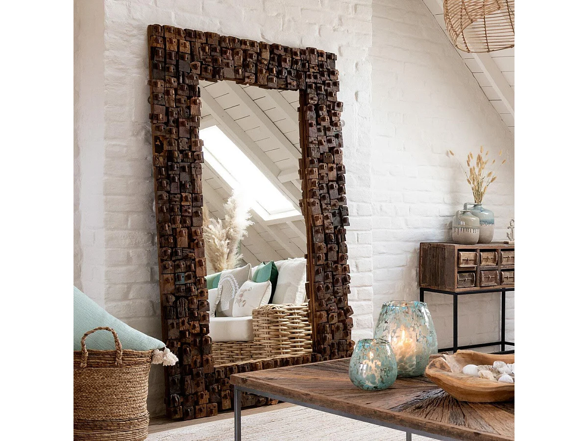 Miroir à Poser en Bois "Syma" 180cm Marron