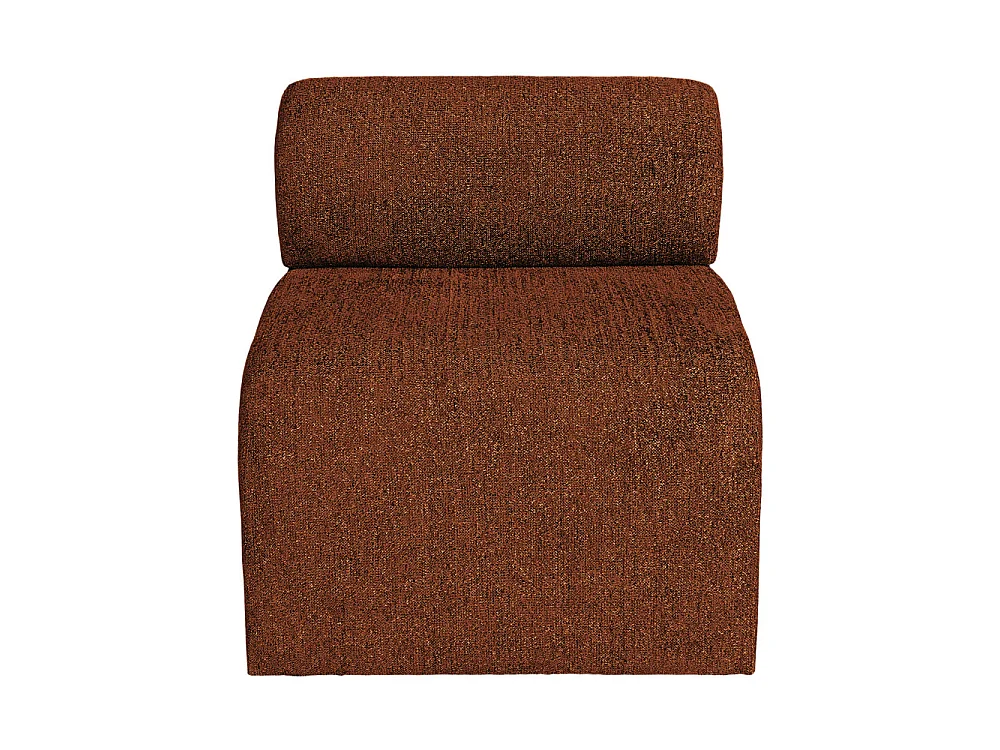 Mour - Fauteuil en tissu doux - Rouille chiné