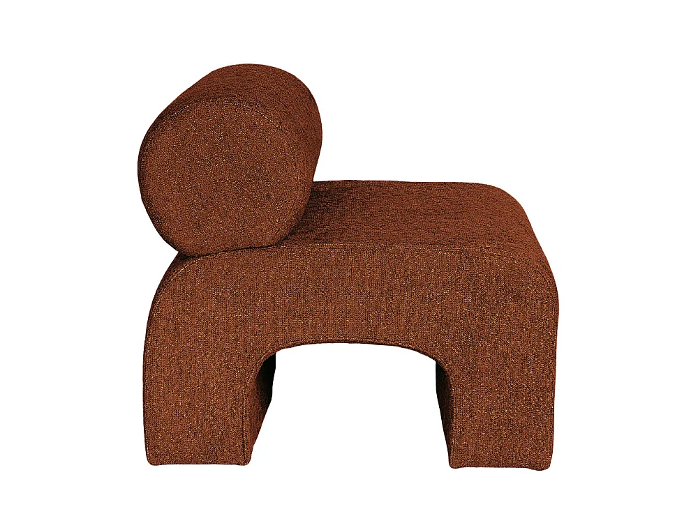 Mour - Fauteuil en tissu doux - Rouille chiné