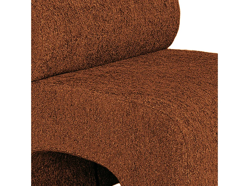 Mour - Fauteuil en tissu doux - Rouille chiné