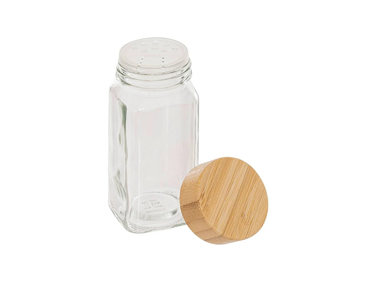 Lot de 6 Pots à Épices en Verre "Grady" 15cm Transparent