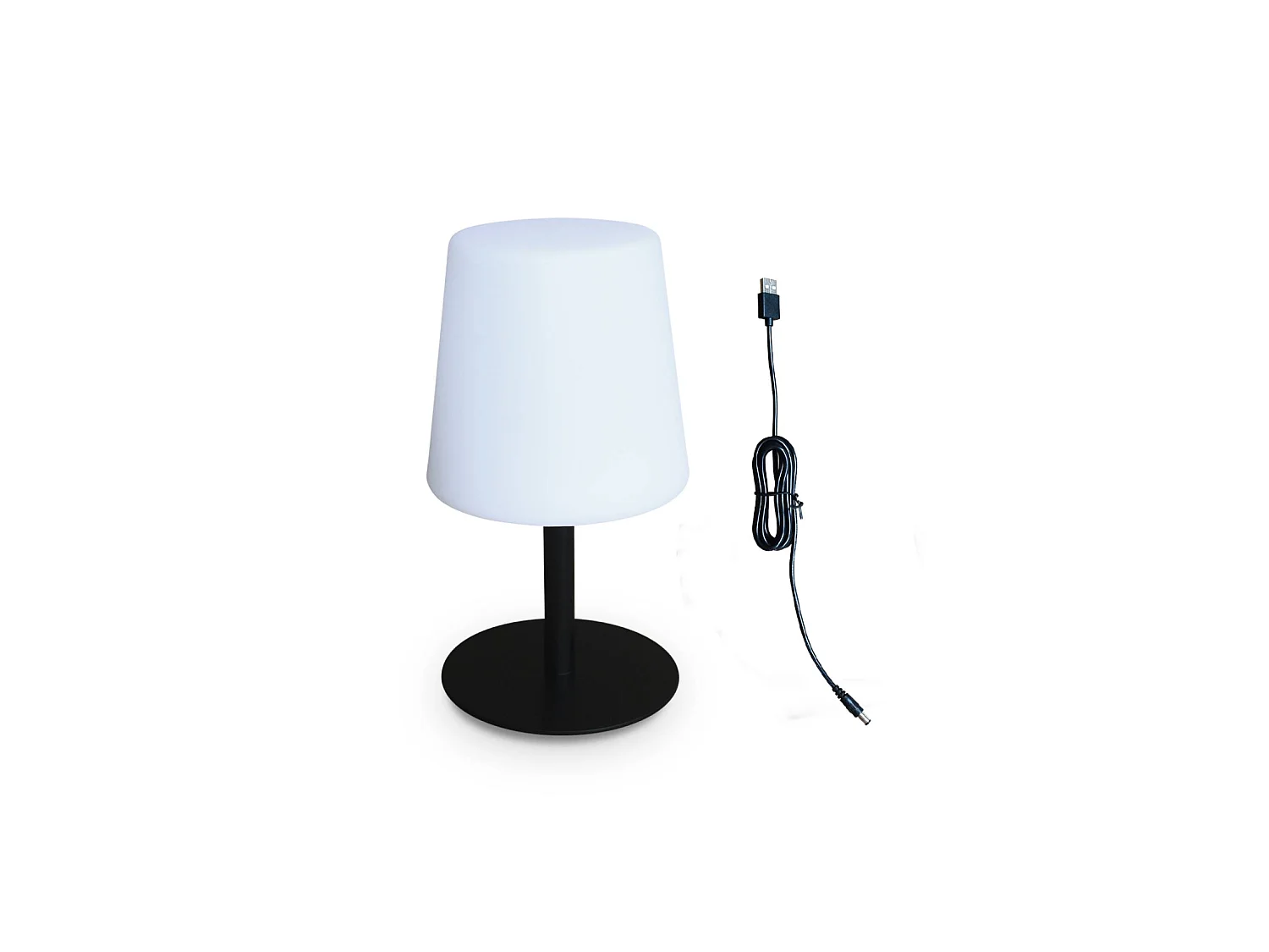 Lámpara de mesa led para interior/exterior, 16cm negro