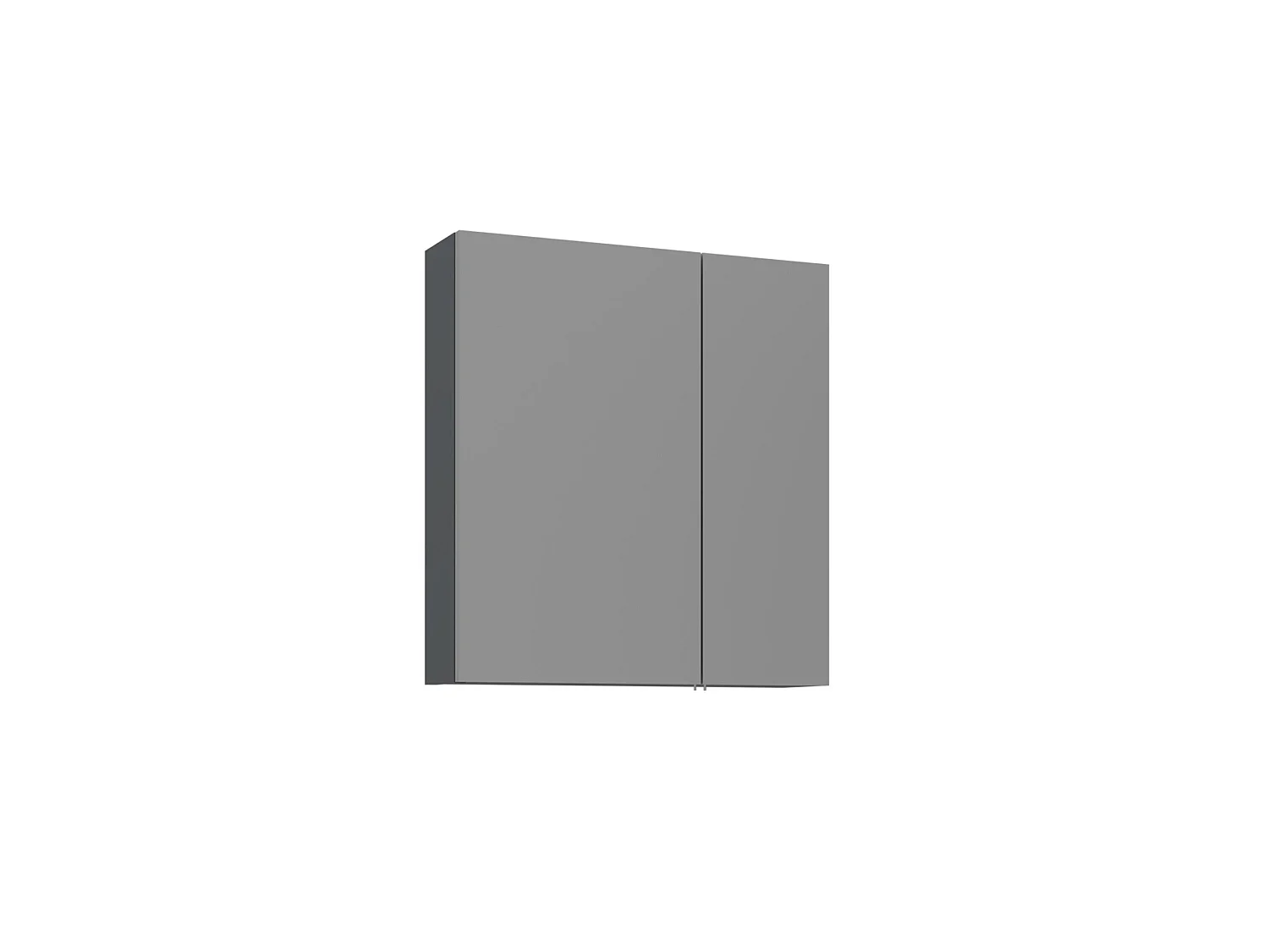 Badezimmerschrank mit Spiegel "Bari 60" – 60 x 16 x 66 cm – Anthrazit matt
