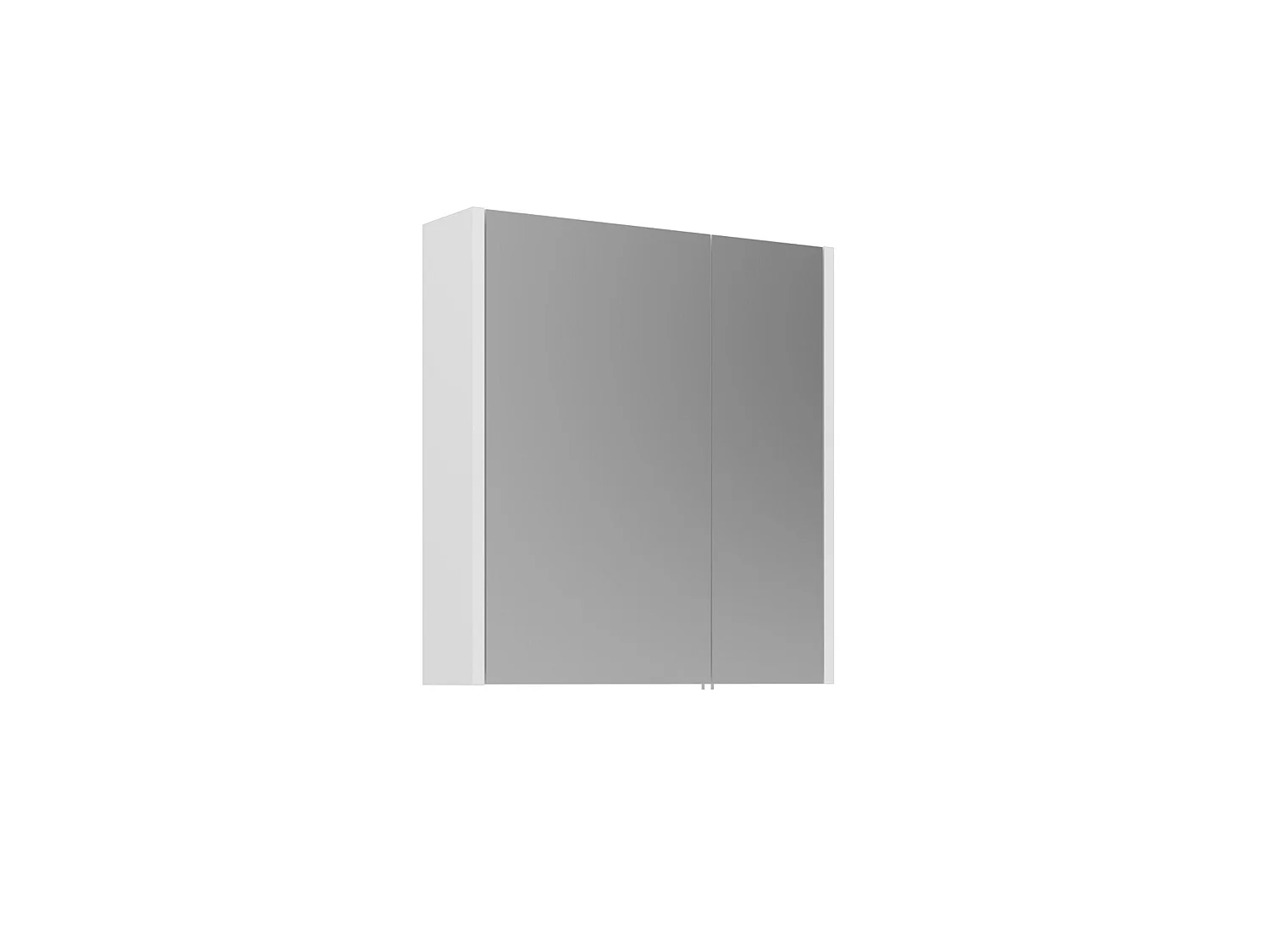 "Arno 60" Vit Badrumsskåp med Spegel - Elegant Design, Hög Förvaringskapacitet, Soft-Close Mekanism