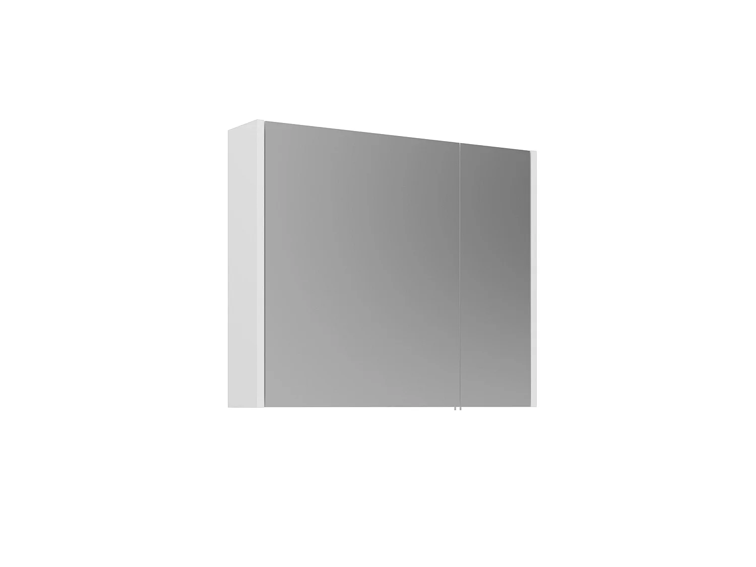 Modernt vitt badrumsskåp med spegel - Arno 80 Collection, 79x16x66 cm, Högkvalitativa material