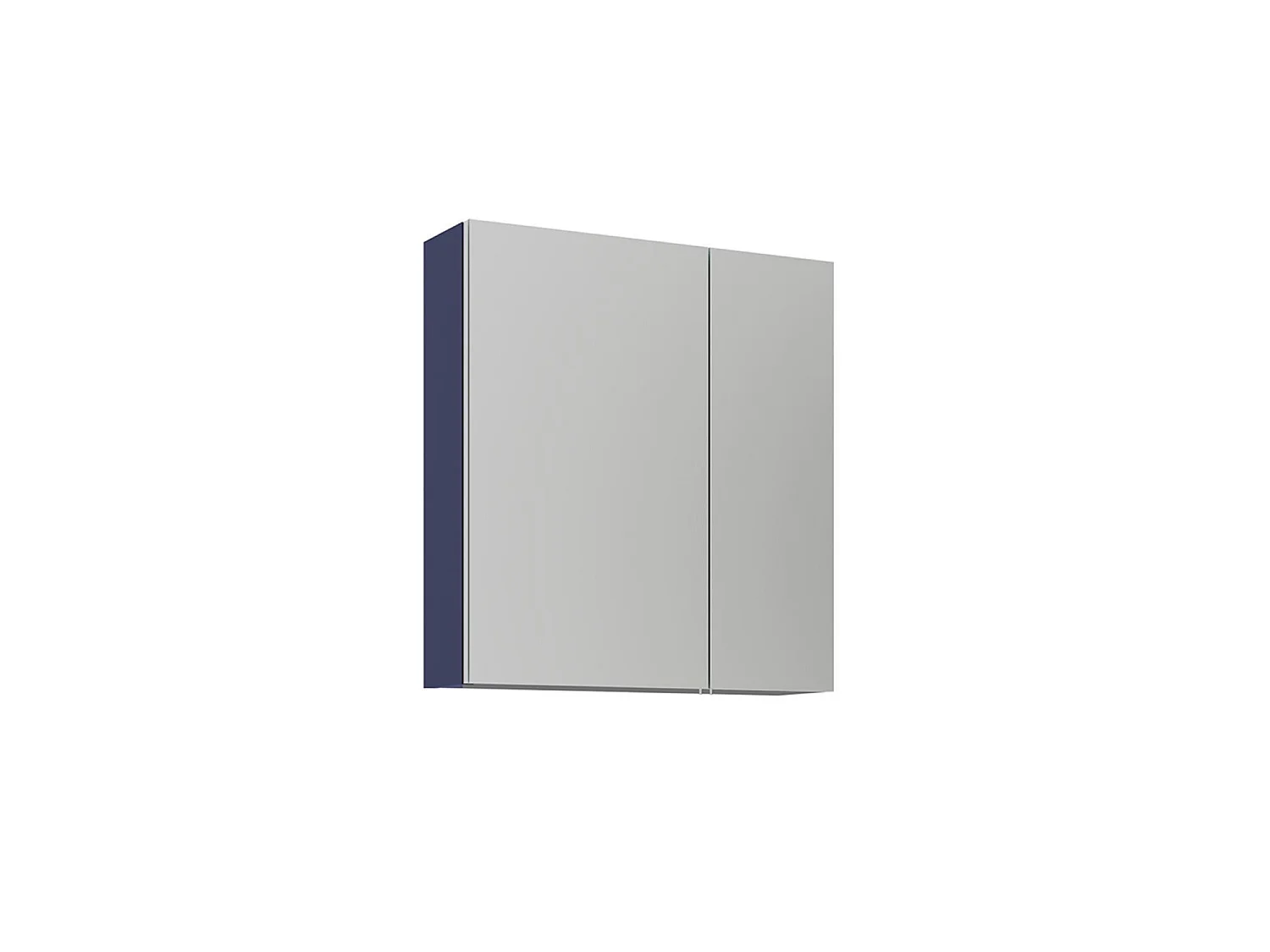 Badkamermeubel met spiegel "Bari 60" - 60 x 16 x 66 cm - mat marineblauw