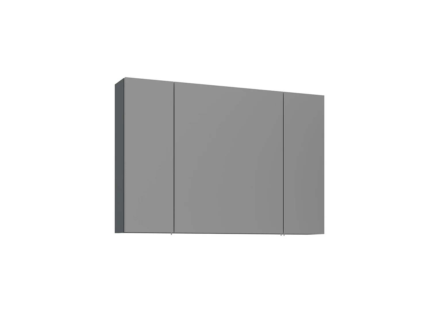 Badezimmerschrank mit Spiegel "Bari 100" – 97 x 16 x 66 cm – Anthrazit matt
