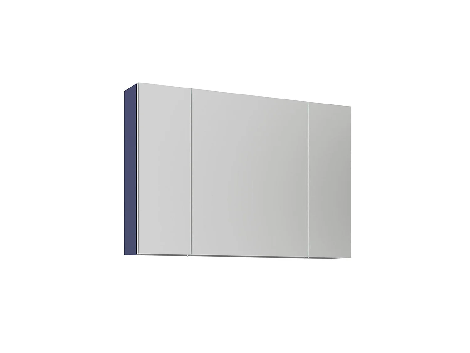 Badkamermeubel met spiegel "Bari 100" - 97 x 16 x 66 cm - mat marineblauw