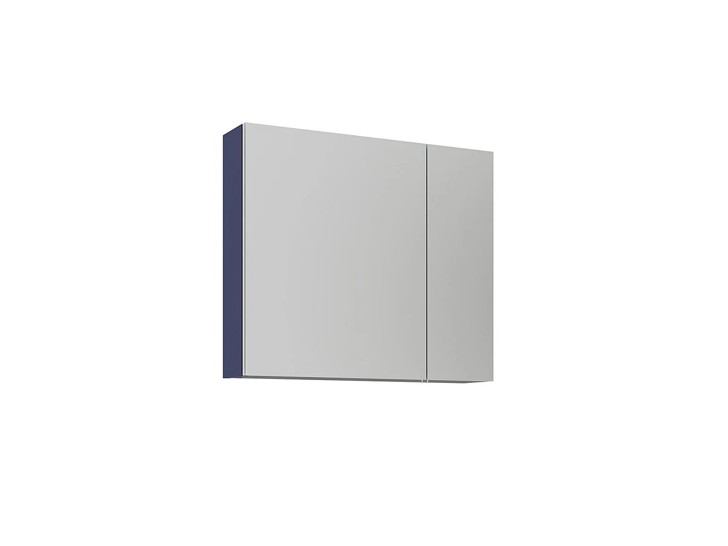 Meuble Salle de Bain avec Miroir "Bari 80" - 75 x 16 x 66 cm - Matte Navy Blue