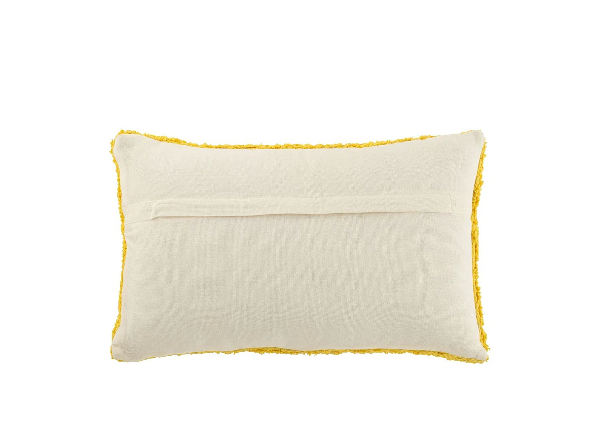 Coussin Déco Tufté Soleil "Polly" 30x50cm Jaune