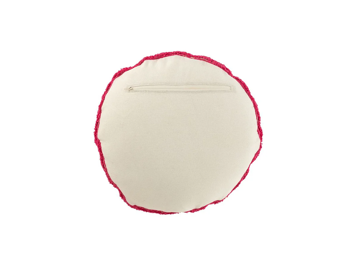 Coussin Déco Tufté Smiley "Polly" 45cm Rose