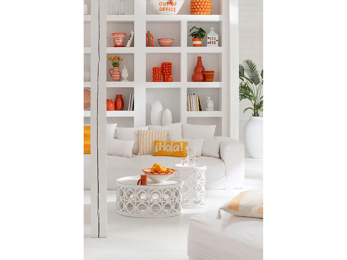 Coussin Déco Tufté Hola "Polly" 30x50cm Orange
