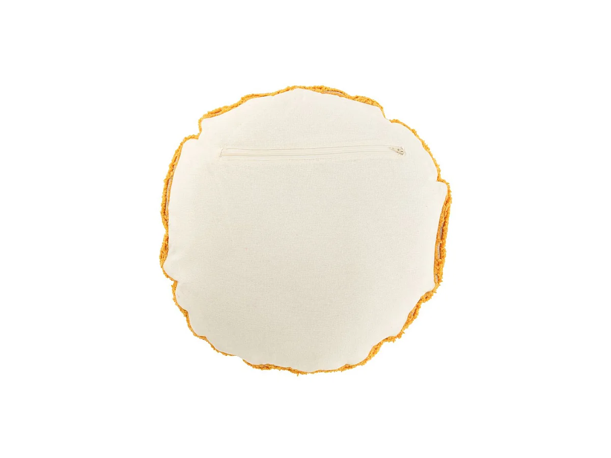 Coussin Déco Tufté Smiley "Polly" 45cm Orange