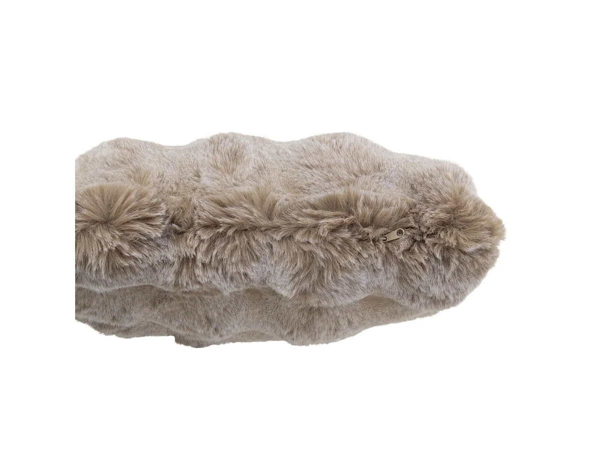 Coussin Déco Uni "Wave" 45x45cm Taupe