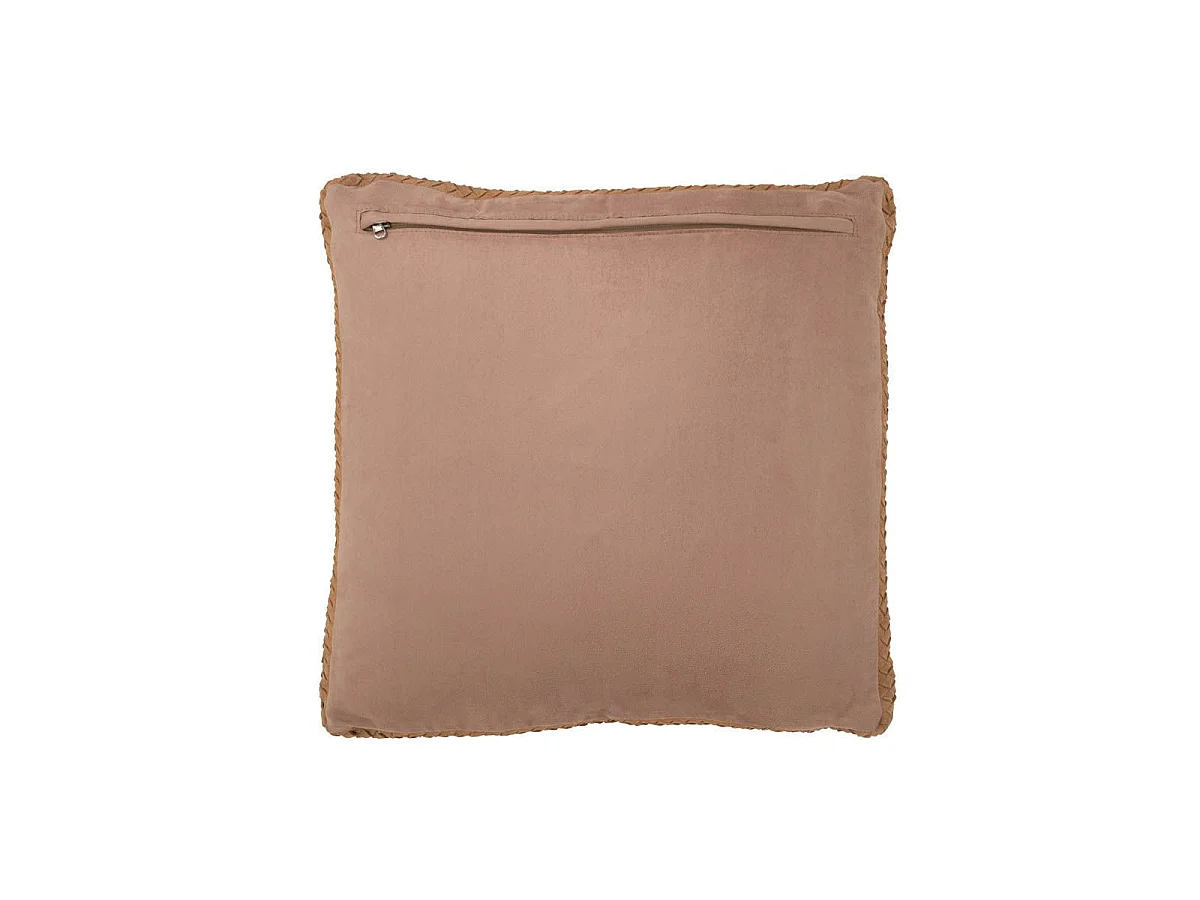 Coussin Tissé en Cuir "Coleman" 45x45cm Camel