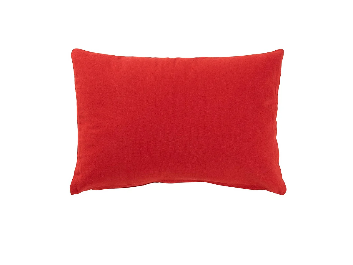 Coussin Déco en Velours "Joyful" 30x45cm Rouge