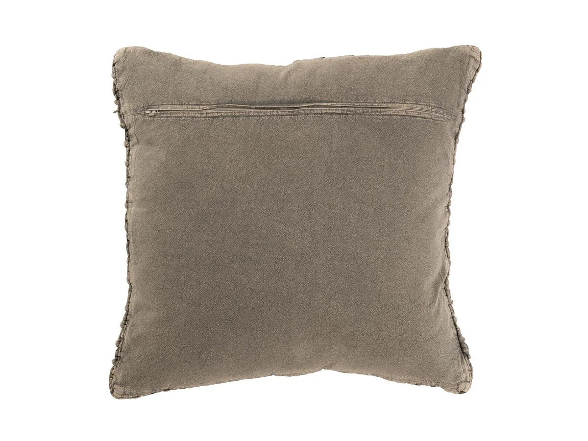 Coussin en Tricot Tressé "Helena" 50x50cm Gris