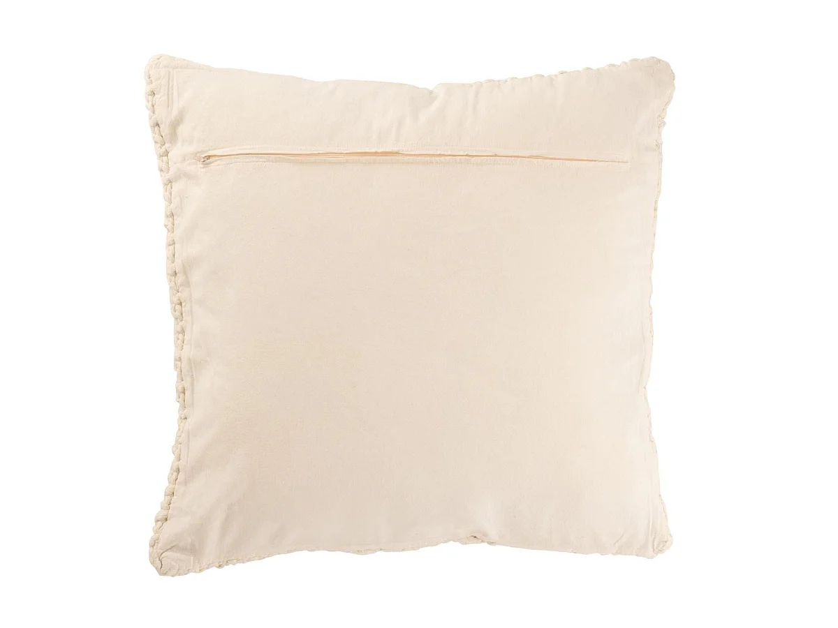Coussin en Tricot Tressé "Helena" 50x50cm Blanc