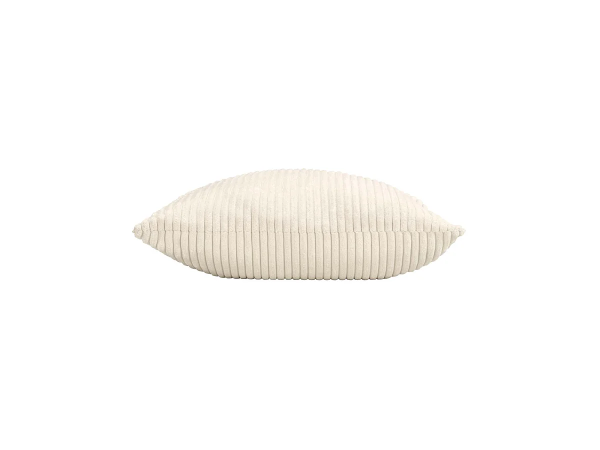 Coussin Déco en Velours Côtelé "Nils" 45x45cm Naturel
