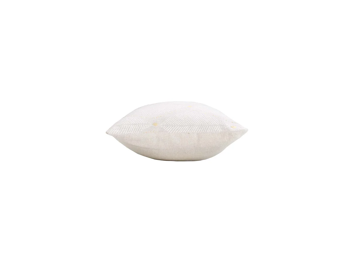 Coussin Imprimé Métallisé "Maho" 30x50cm Blanc