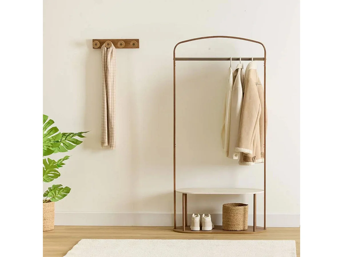 Portant à Vêtements "Côme" 165cm Marron
