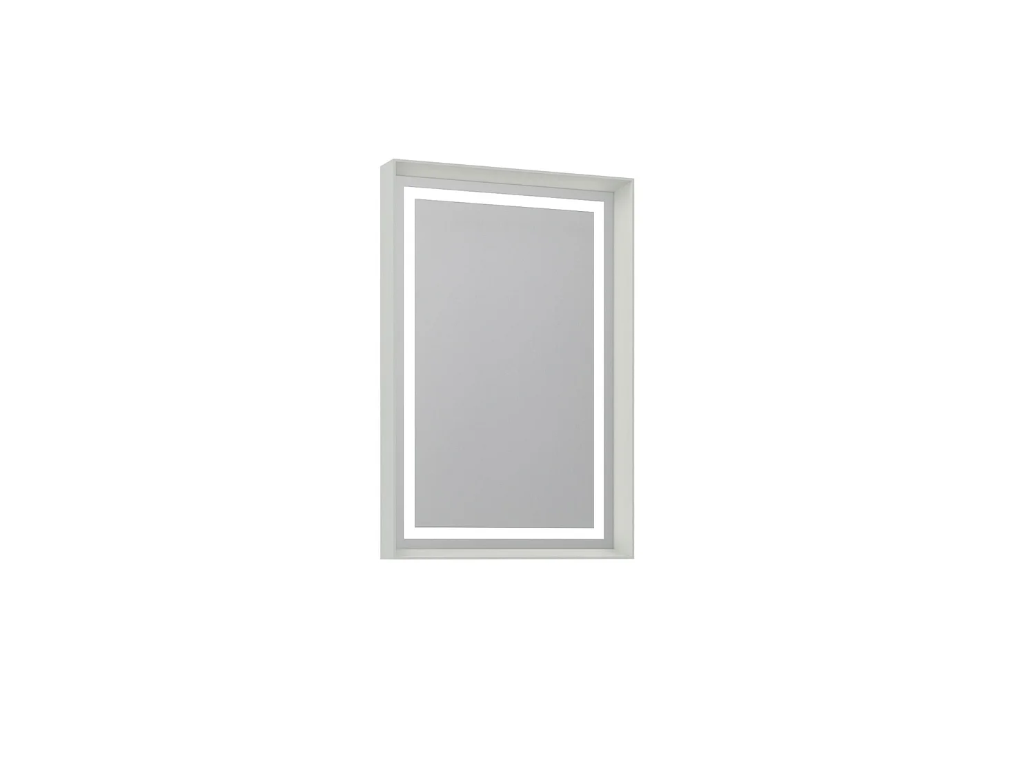 LED-belyst Matt Cashmere Dekorativ Träspegel 60x90cm - Craft 60 x 90 v2 Kollektion