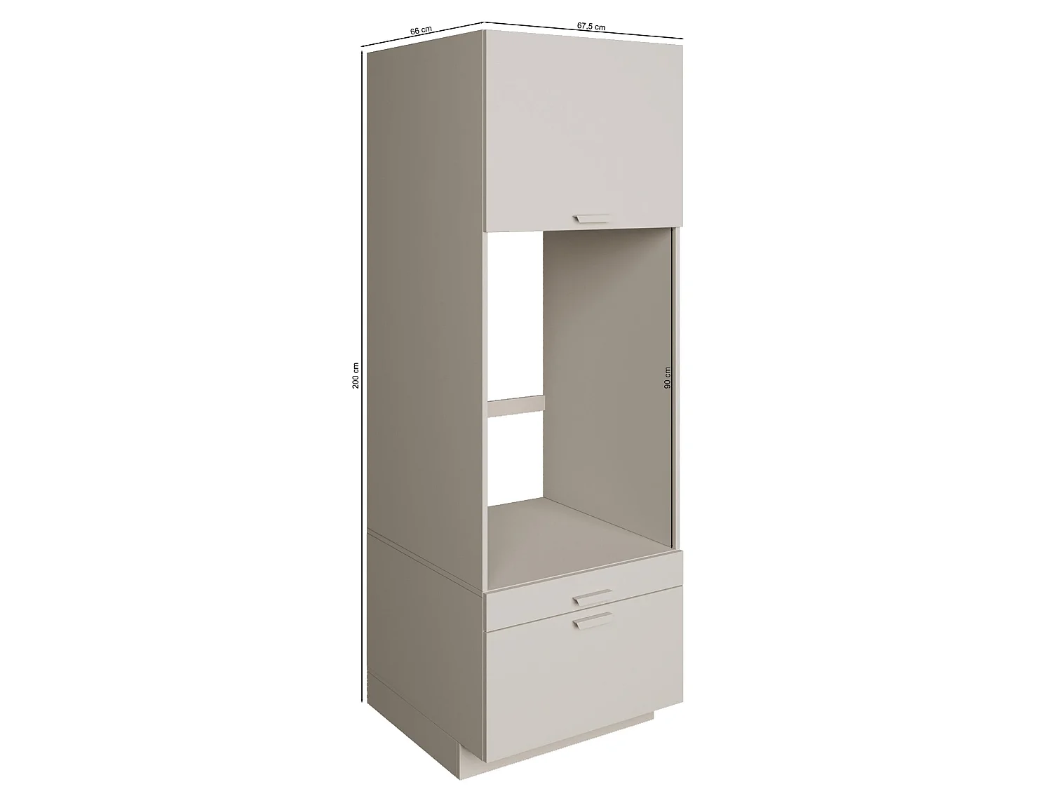Ensemble de salle de bain 135 cm 1 lave-linge - Gris cachemire - HOLV