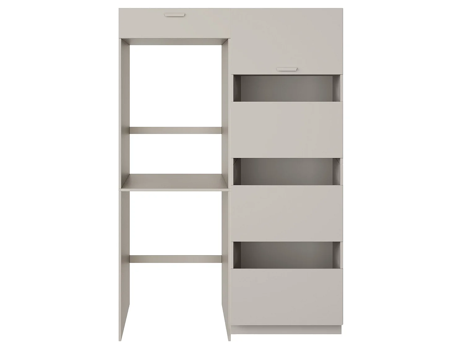 Ensemble de salle de bain 135 cm lave-linge + sèche-linge - Gris cachemire - HOLV