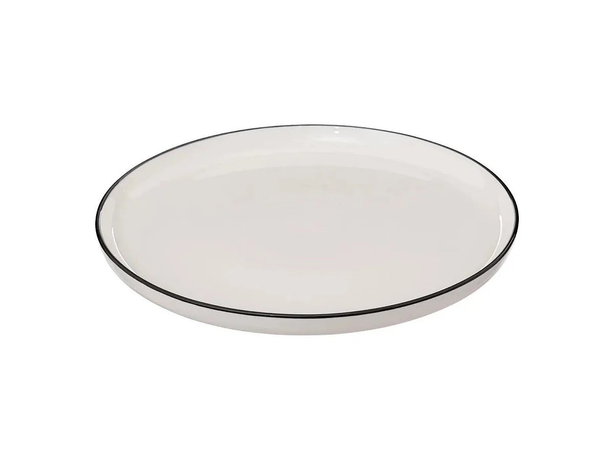 Lot de 6 Assiettes Plates "Alix" 27cm Blanc