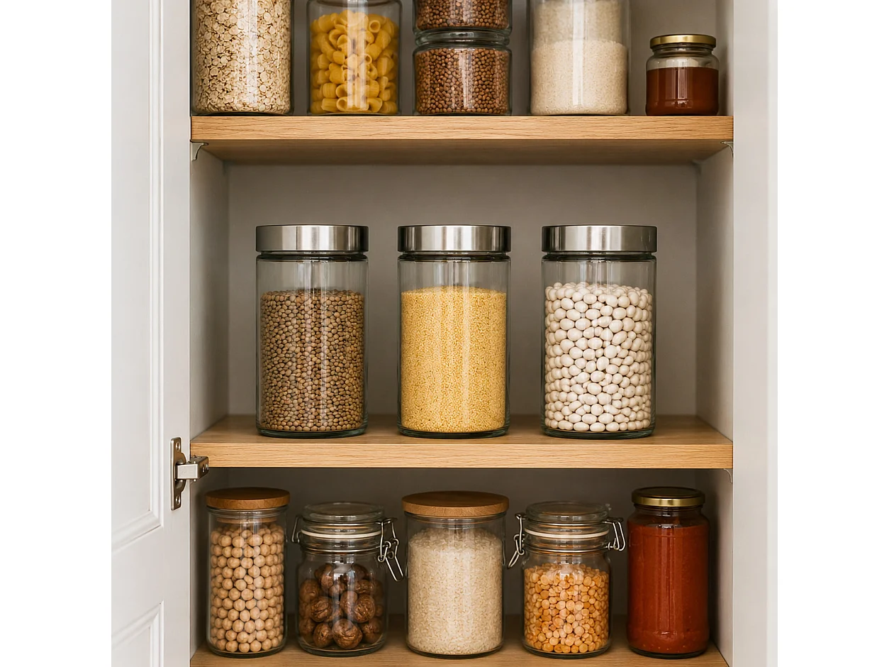 Lot de 6 Bocaux en Verre Hermétique avec Couvercle en Acier Inoxydable,Pot de Conservation pour Cuisine,capacité 1,2 L-Diamètre 11 x Hauteur 16 cm