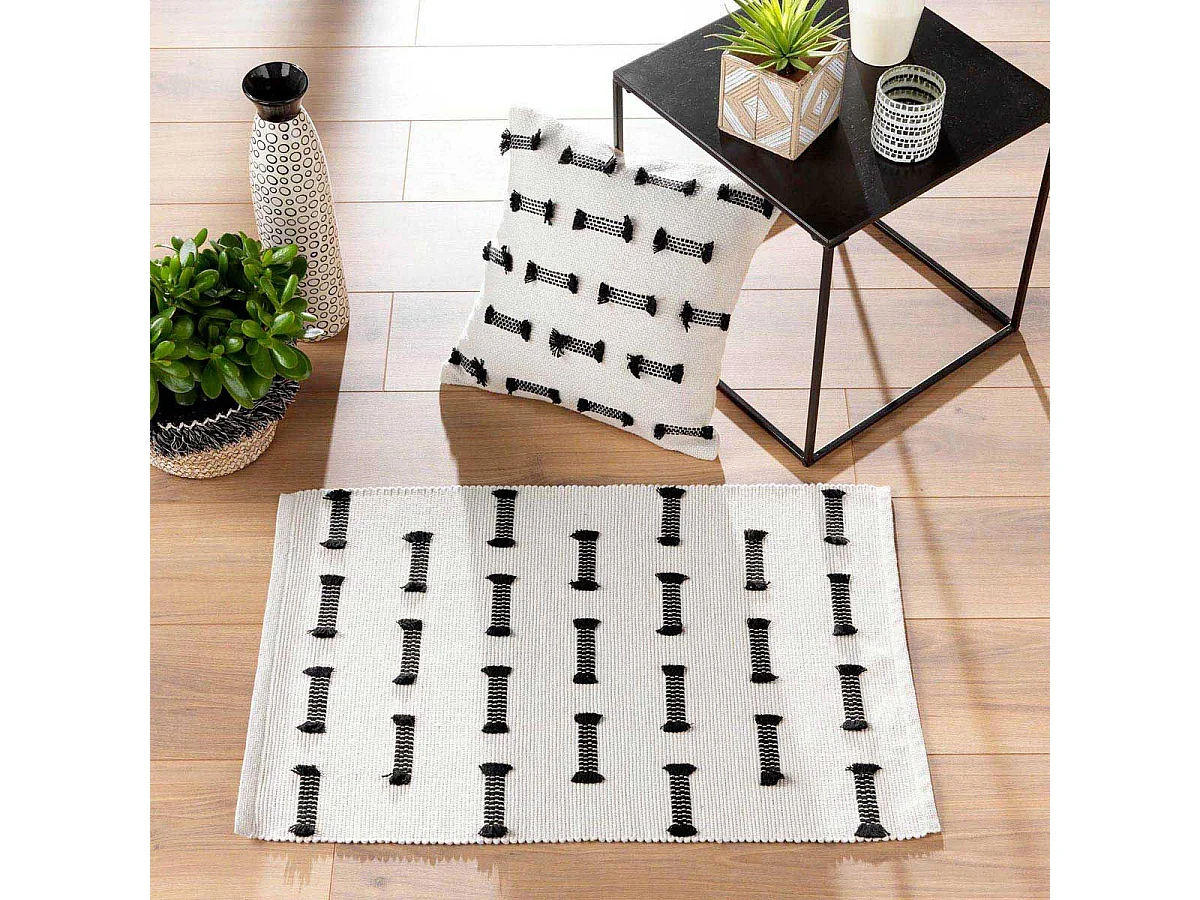 Tapis Déco Tissé "Juline" 50x80cm Naturel