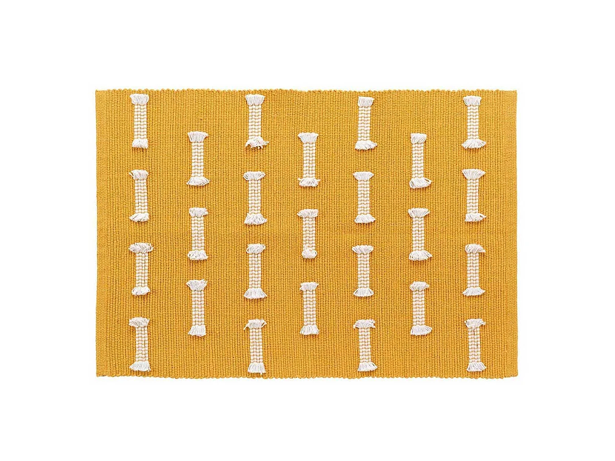Tapis Déco Tissé "Juline" 50x80cm Jaune
