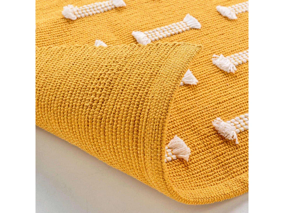 Tapis Déco Tissé "Juline" 50x80cm Jaune