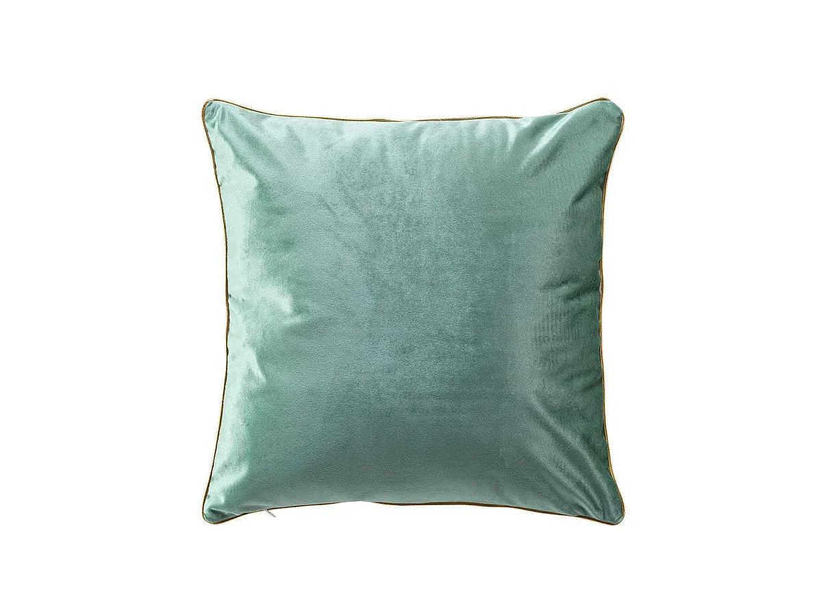 Coussin Déco Velours "Noria" 45x45cm Bleu Pétrole