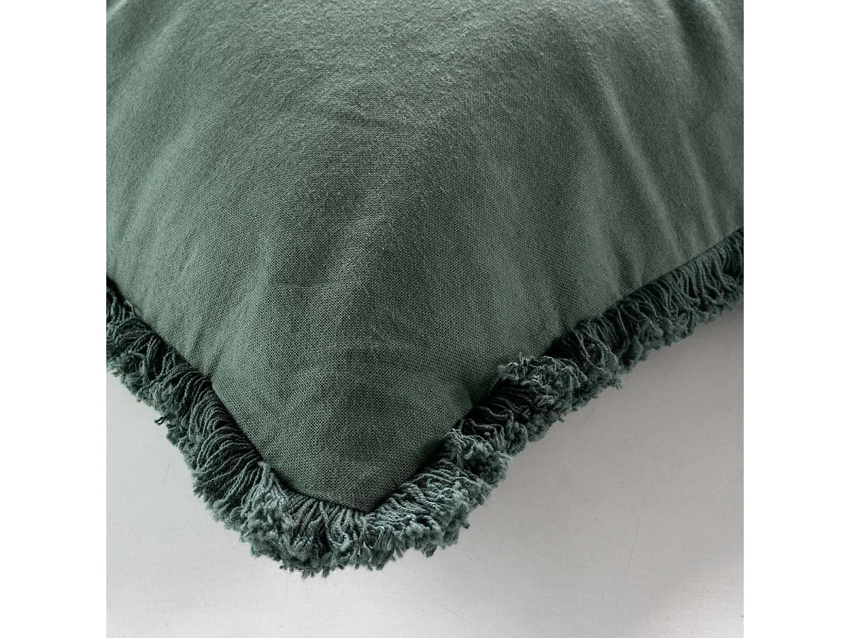 Coussin Déco à Franges "Eve" 45x45cm Verveine