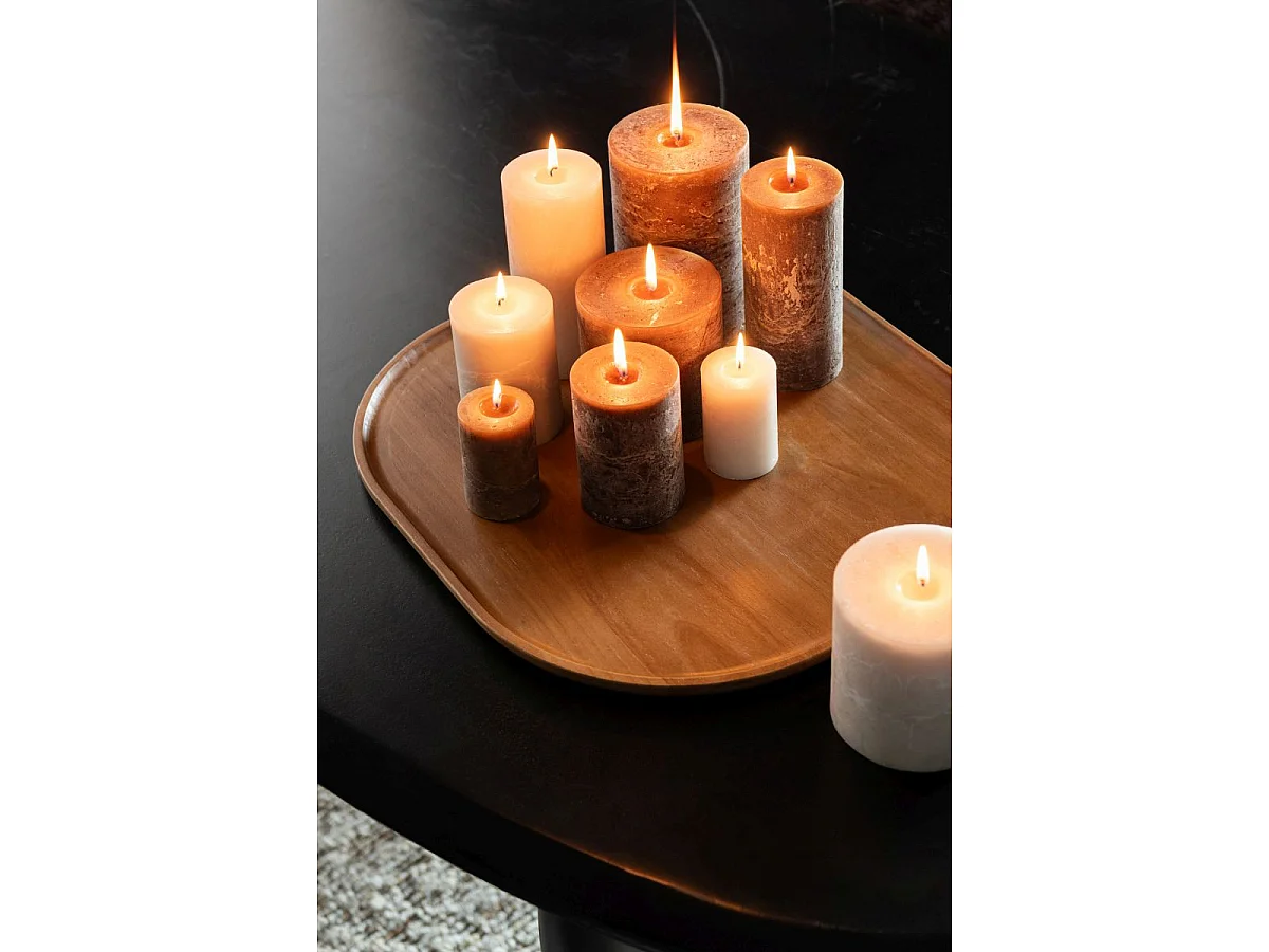 Plateau Déco en Bois "Trinidad" 44cm Marron