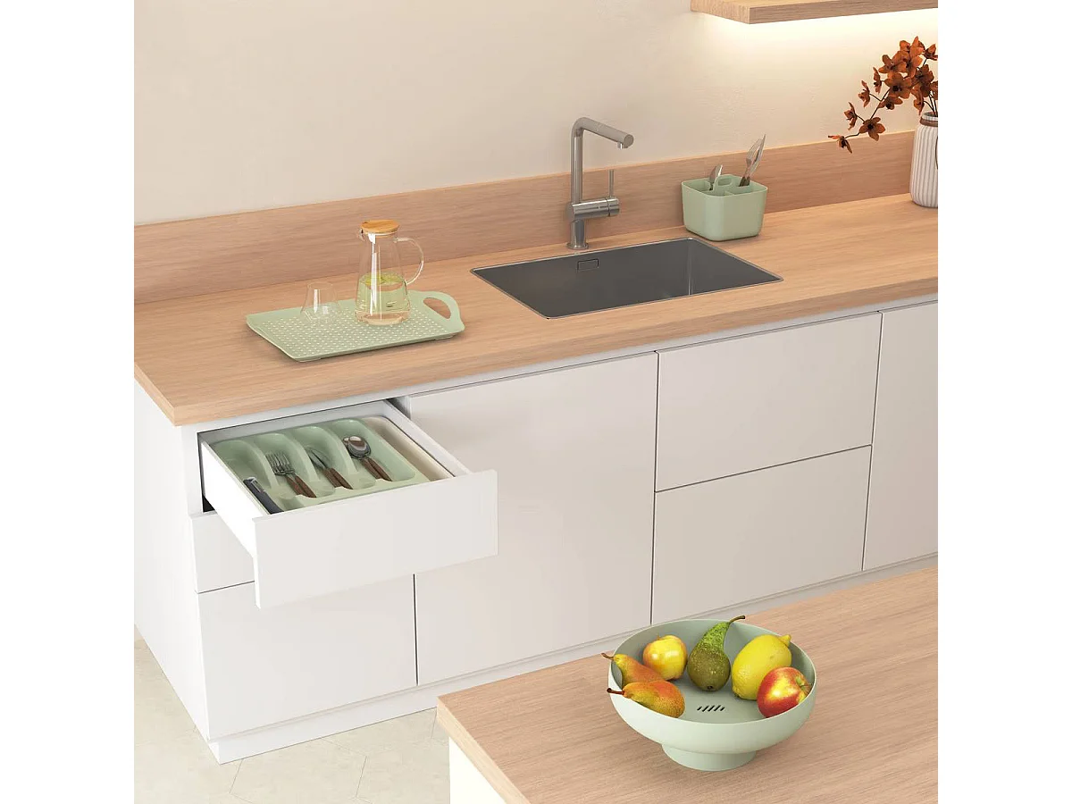 Plateau de Service Anti-Dérapant "Poly" 45cm Vert