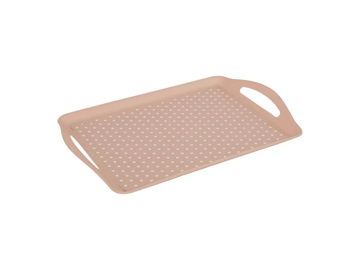 Plateau de Service Anti-Dérapant "Poly" 45cm Rose
