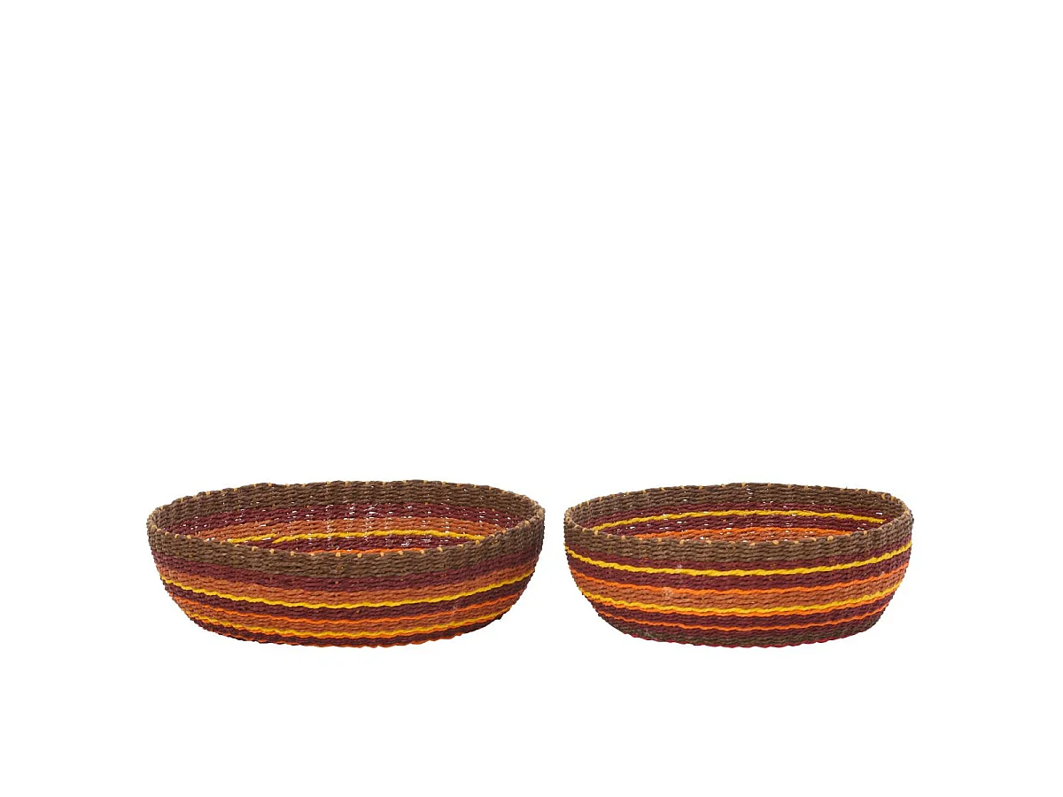 Lot de Coupelles Déco "Tierra" 41cm Marron