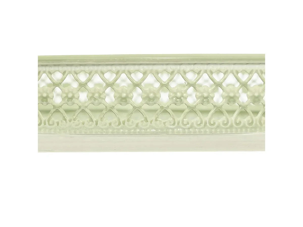 Lot de 2 Plateaux Déco "Wild Romance" 31cm Blanc & Vert
