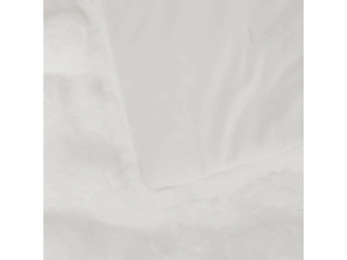 Édredon Imitation Fourrure 3D "Zephy" 80x180cm Blanc