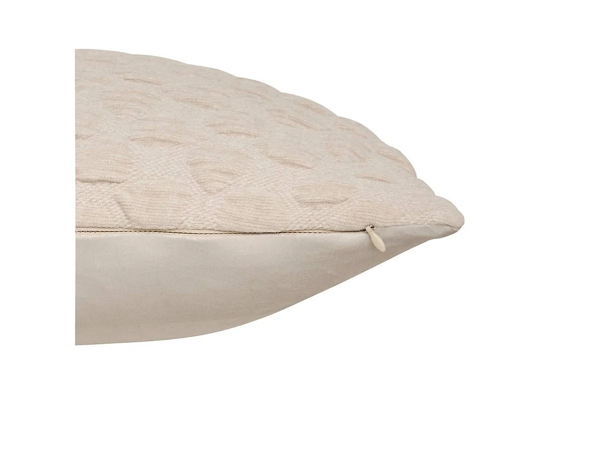 Coussin Chenillé 3D "Nova" 40x40cm Beige