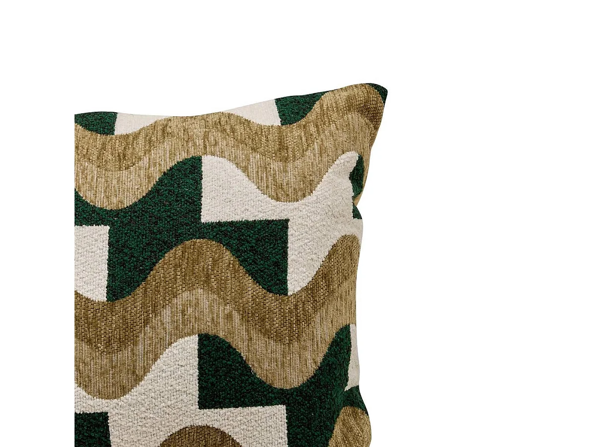 Coussin en Jacquard Chenillé "Floe" 38x58cm Kaki