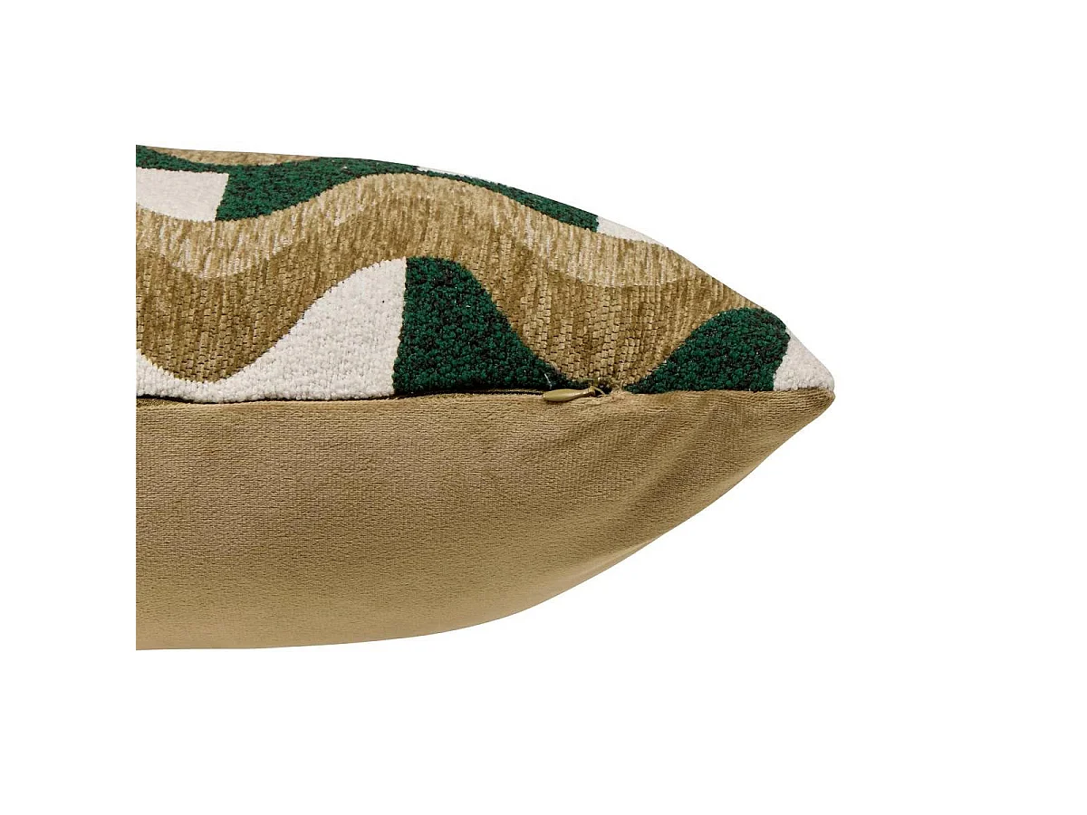 Coussin en Jacquard Chenillé "Floe" 38x58cm Kaki