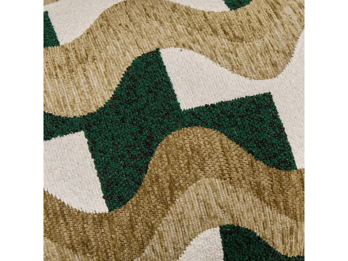 Coussin en Jacquard Chenillé "Floe" 38x58cm Kaki