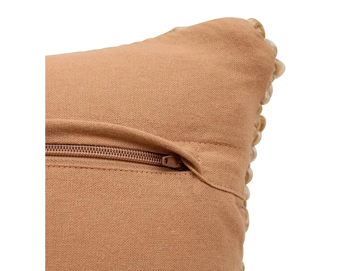 Coussin Déco Effet Laine "Volna" 30x50cm Camel