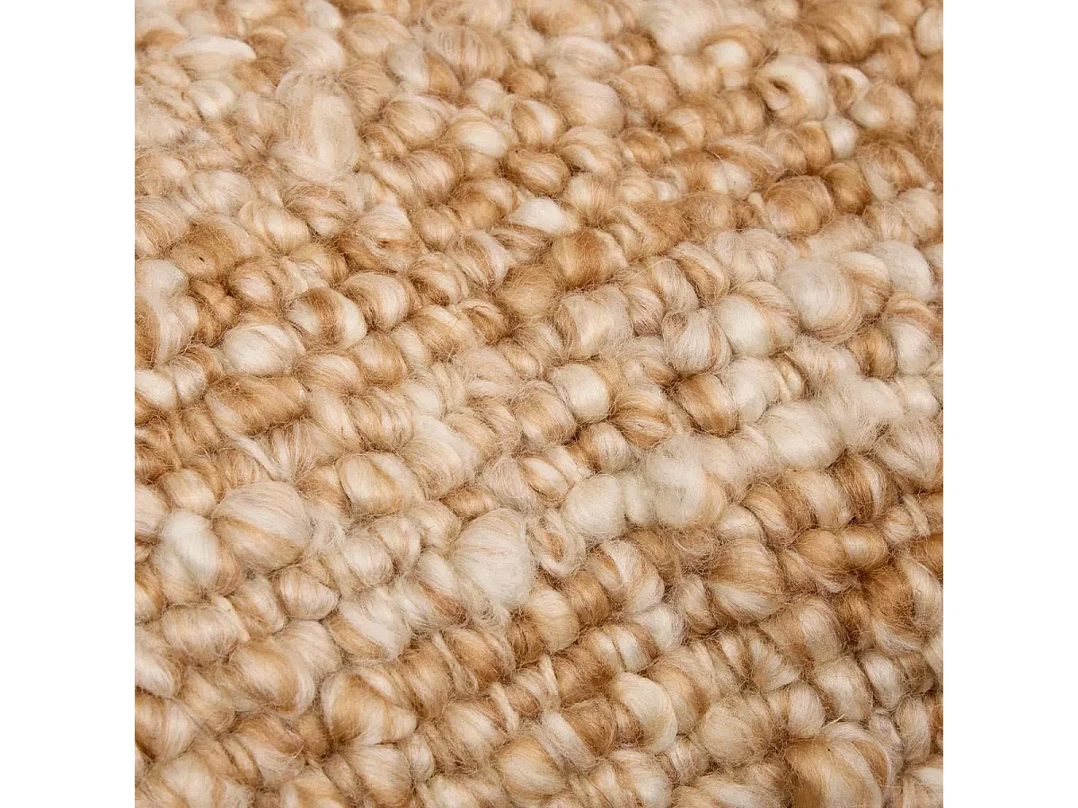 Coussin Déco Effet Laine "Volna" 30x50cm Camel