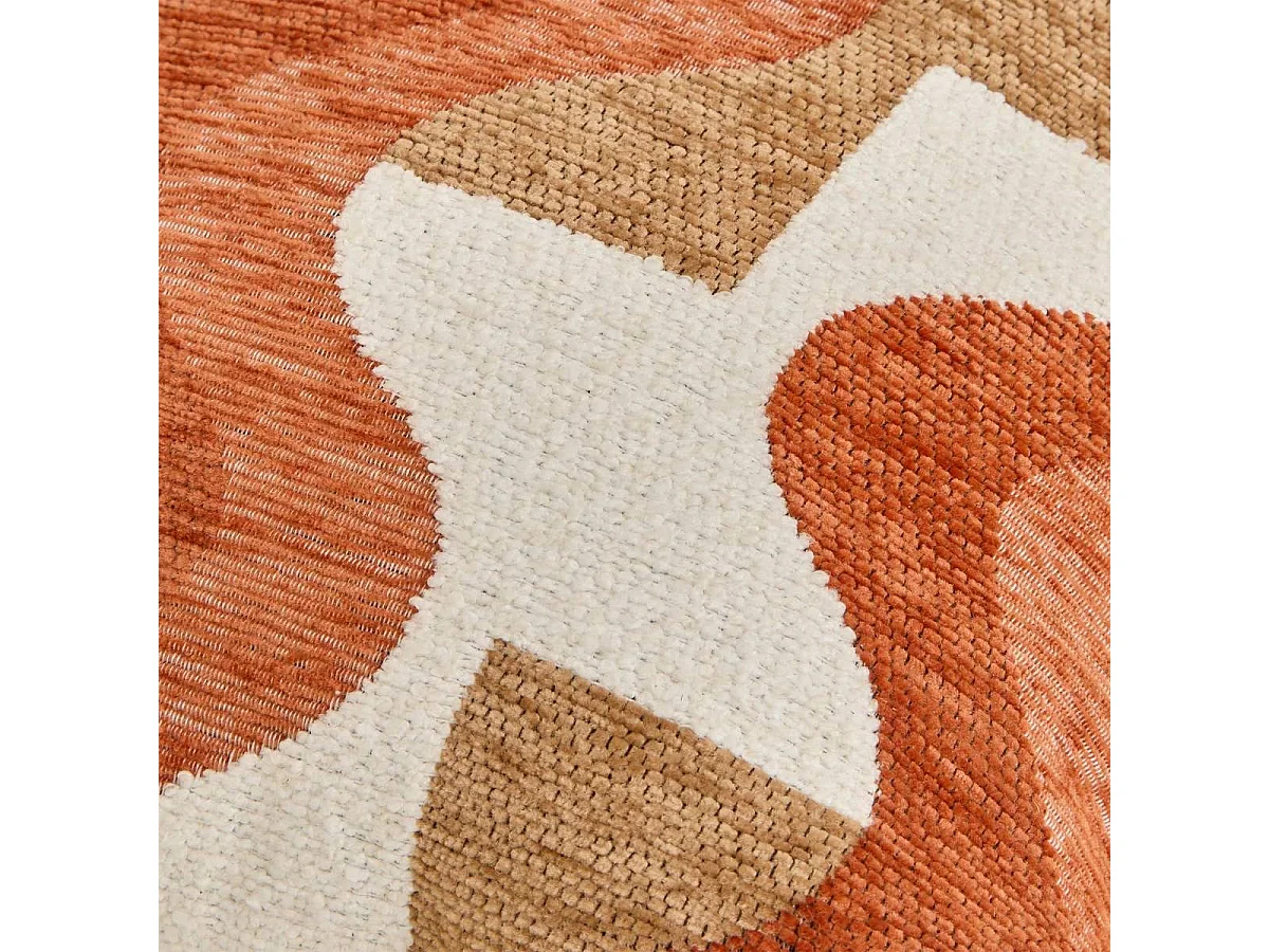 Coussin en Jacquard Chenillé "Floe" 38x58cm Ambre